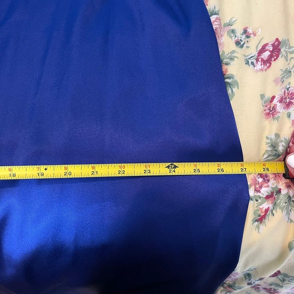 Barbizon Nightgown Maxi Lace Trim Sleepwear Lingerie Loungewear Blue Medium - Picture 11 of 12